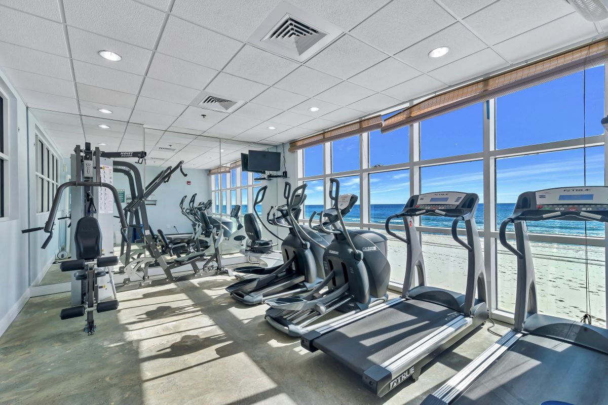 On-site fitness center with cardio equipment
