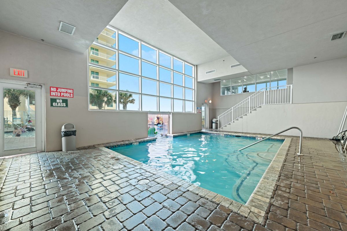 Indoor and outdoor swimming pools at Crystal Shores West