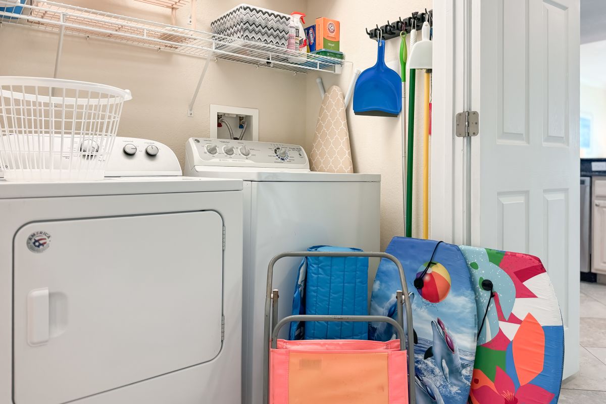 In-unit washer and dryer for guest convenience